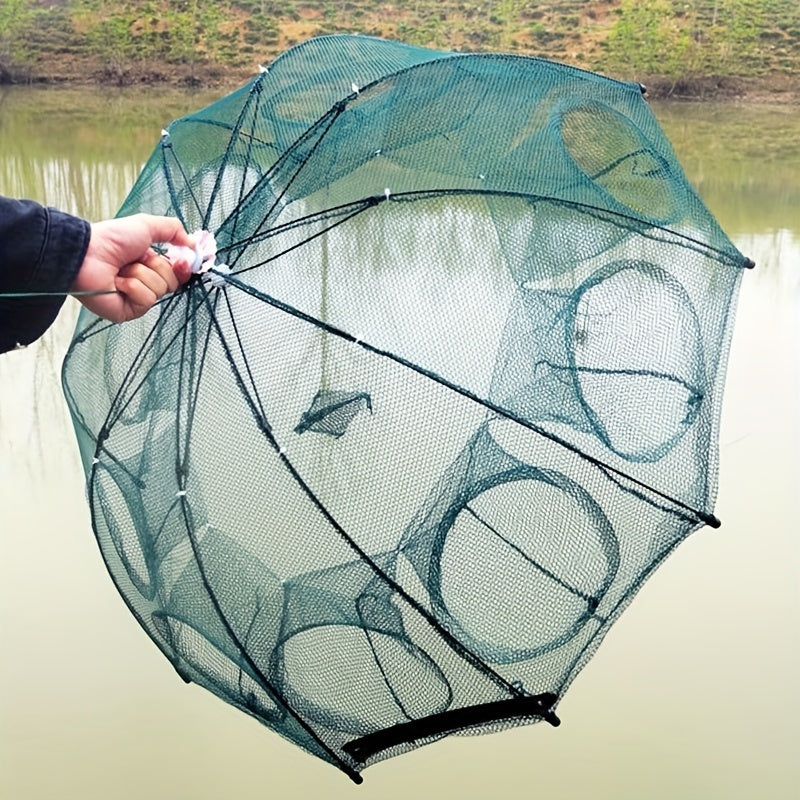Foldable Hexagonal Fishing Net for Minnows Crayfish and Crabs with Multiple Hole Sizes