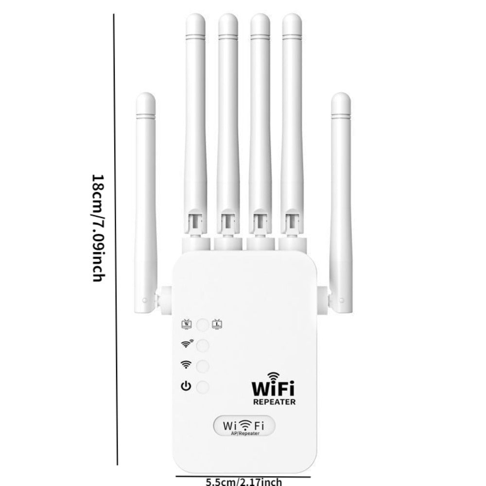 1200m WiFi Extender for Home and Office Supports 45+ Devices 360° Coverage with Ethernet Port