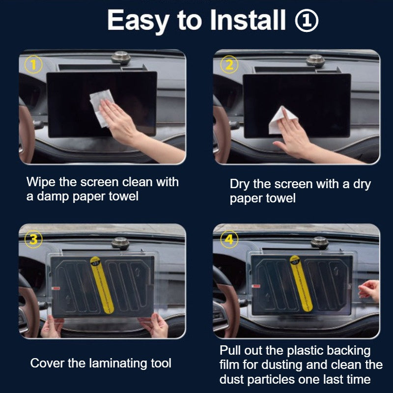 Car Touchscreen Protector 39.62cm Tempered Glass Screen Shield Scratch-Resistant