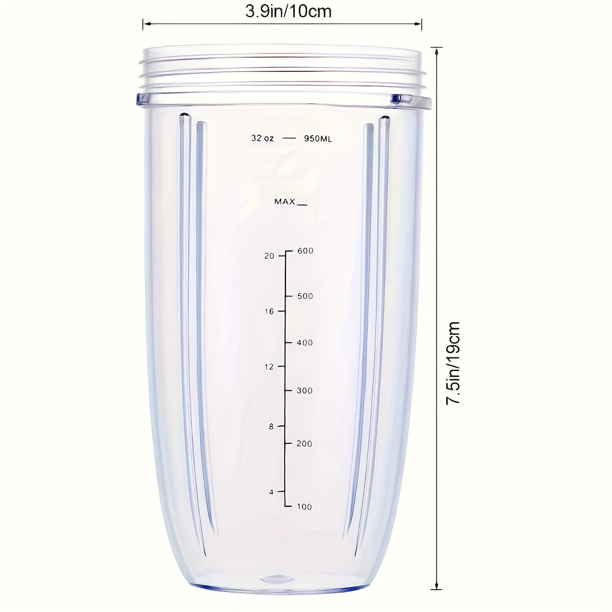 32oz Blender Cup with Flip-Top Lid Compatible with 600W and 900W Models BPA-Free Dishwasher Safe