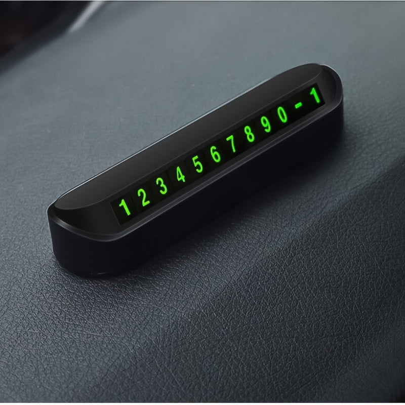 Plastic Car Dashboard Parking Number Plate Interior Accessory