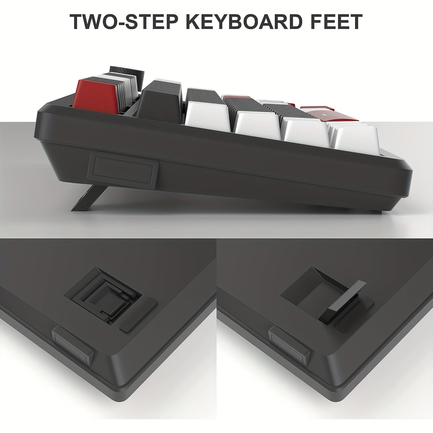 75% Mechanical Gaming Keyboard with Ice Blue Backlight Yellow Switches Ergonomic Design NKRO USB