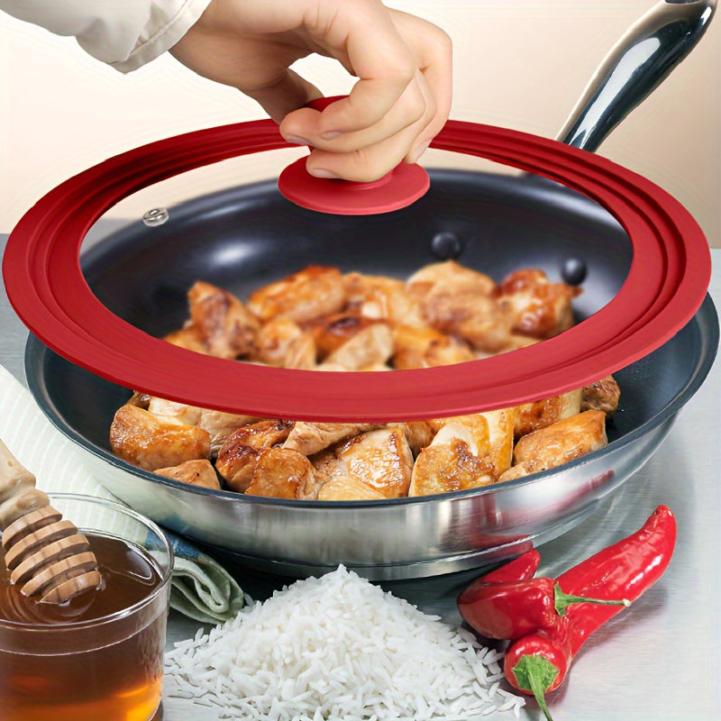 Silicone-Rimmed Glass Lid for Pots and Skillets 20.3cm-27.9cm Dishwasher Safe Heat Resistant