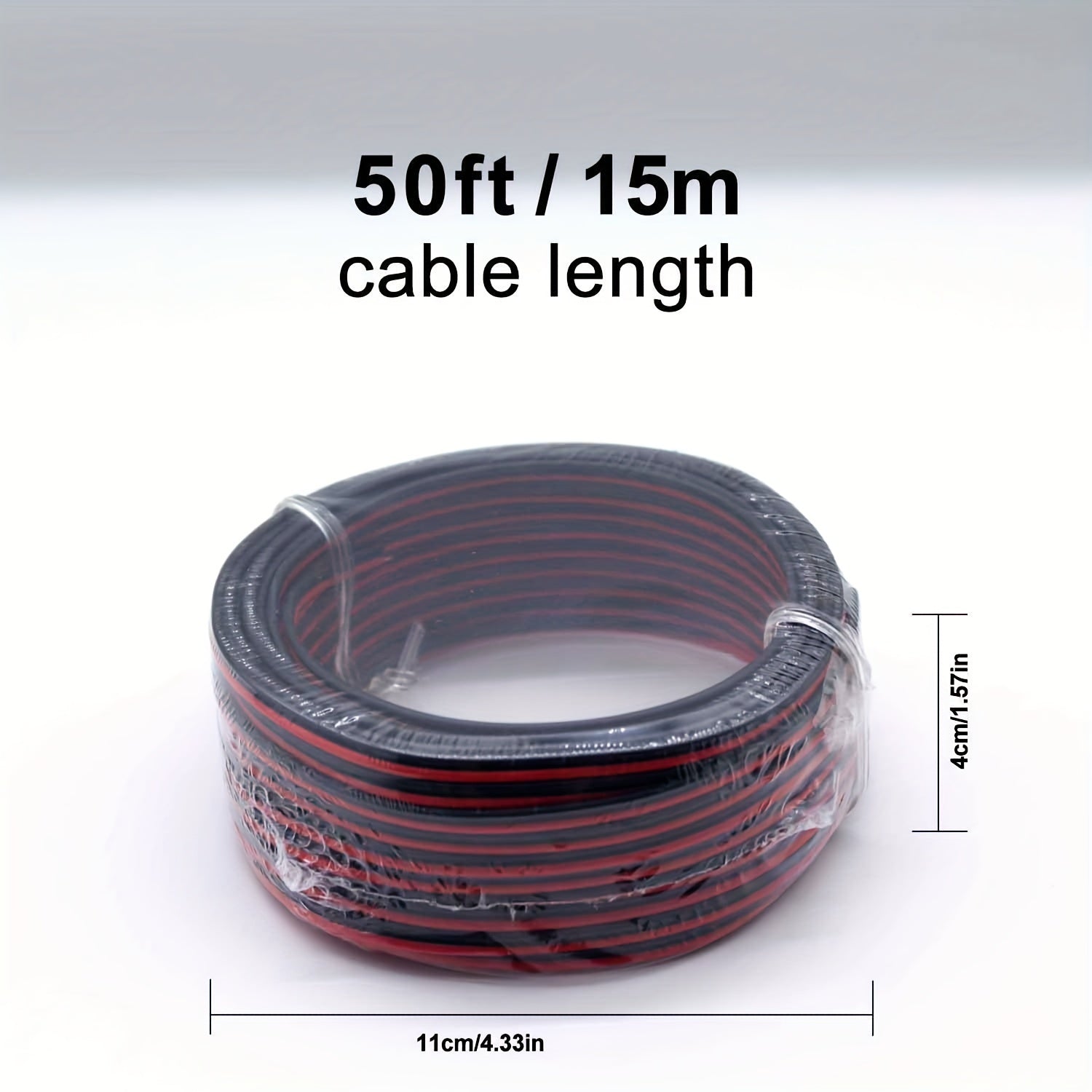 Red And Black Speaker Wire Cable 15.24M 30.48M CCA TCCA Stereo Home Theater