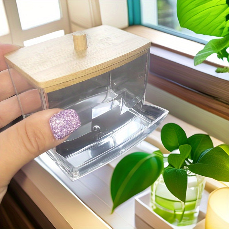 Bathroom Organizer Set with Swab Holder Qtip Dispenser and Storage Canisters