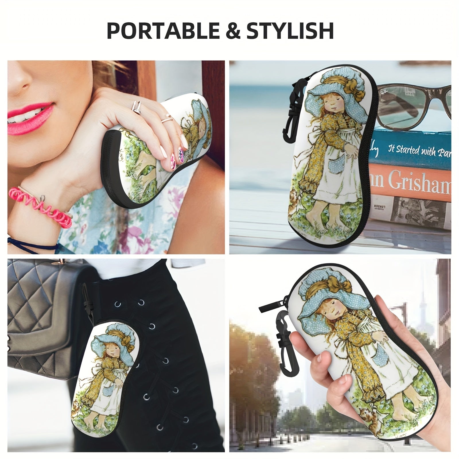 Vintage Garden Style ko'zoynak qutisi - Yumshoq va yengil ko'zoynak sumkasi erkaklar va ayollar uchun, sayohat uchun mukammal