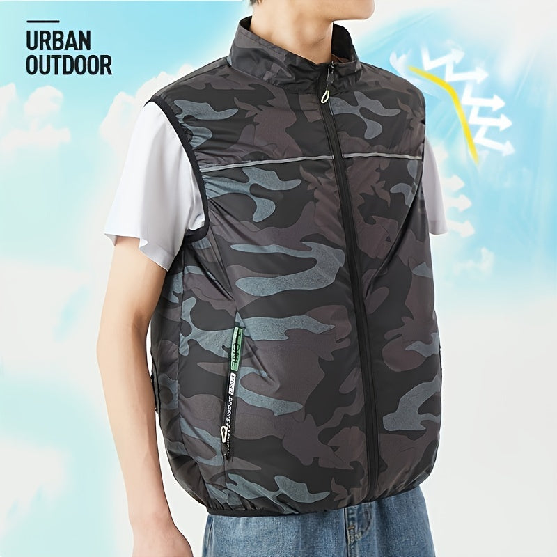 USB-Powered Cooling Vest with Silent Fans, Adjustable Speed, Unisex Sleeveless Air Conditioner Clothing