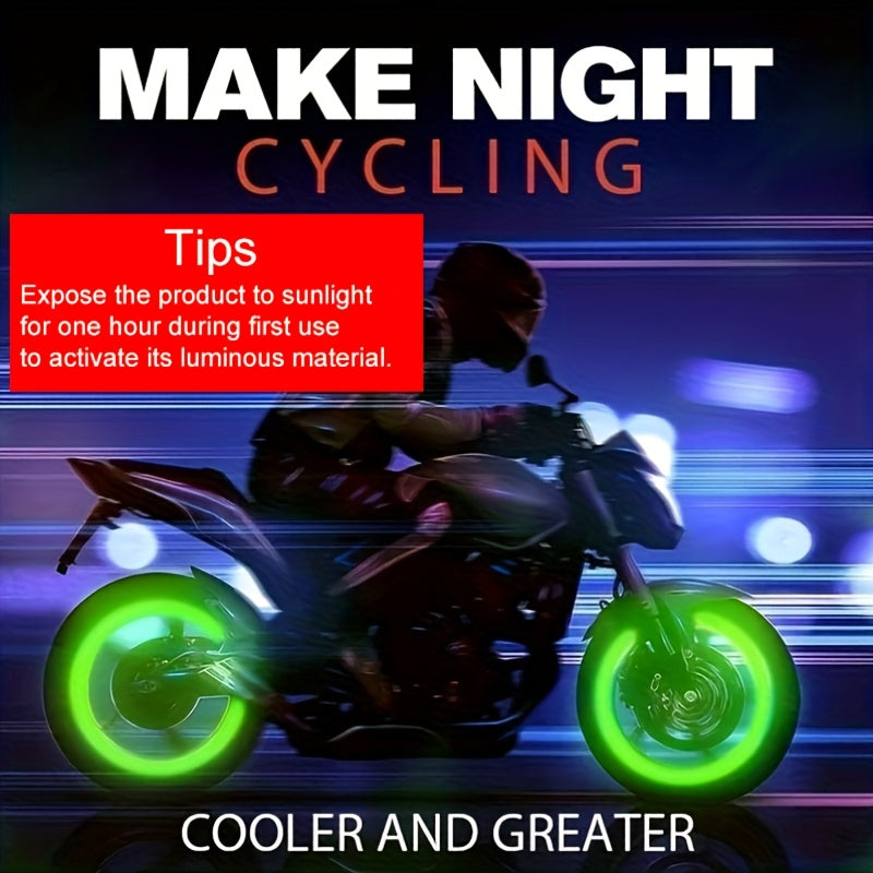 40 шт. светящиеся крышки для вентилей шин, светятся в темноте, флуоресцентный пластик, для автомобиля, мотоцикла