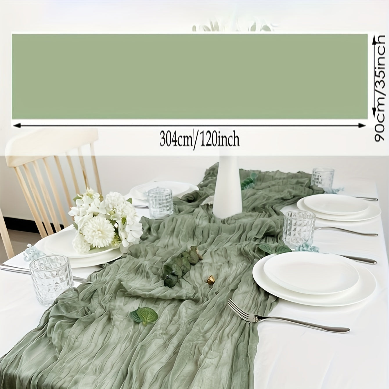 1 dona oq pishloq mato stol ustki bezagi, to'y, kelin ziyofati, chaqaloq ziyofati, bayram kechki ovqat bezatish uchun