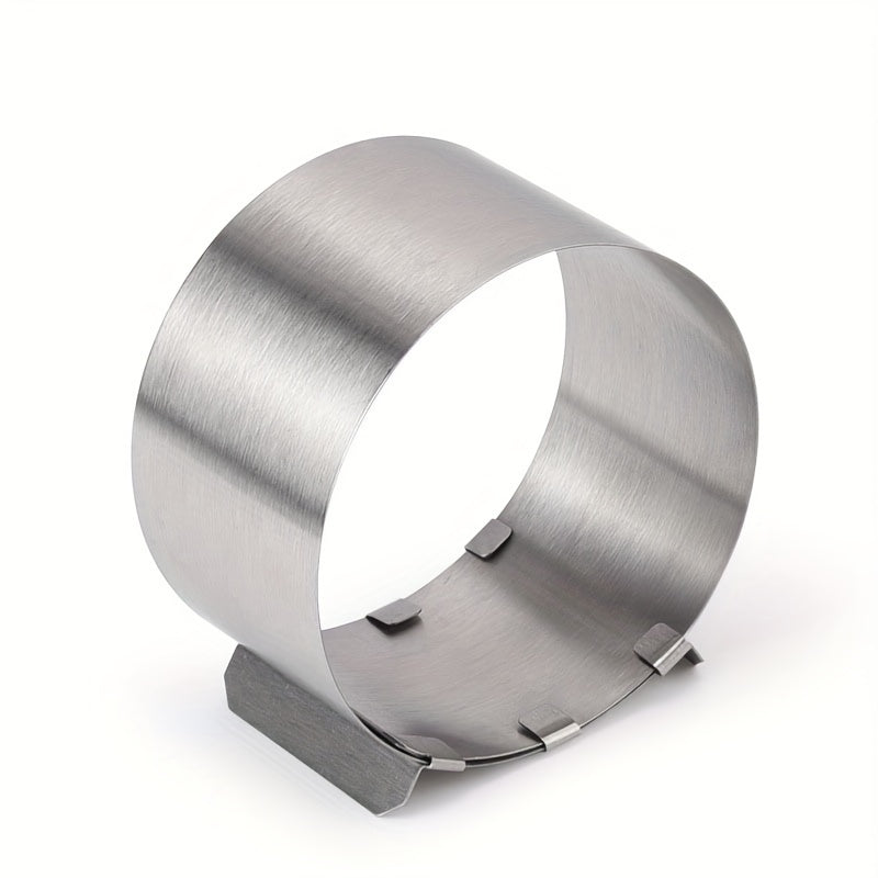 Baking uchun sozlanadigan zanglamaydigan po'latdan yasalgan tort halqasi, dumaloq va mousse tortlari uchun