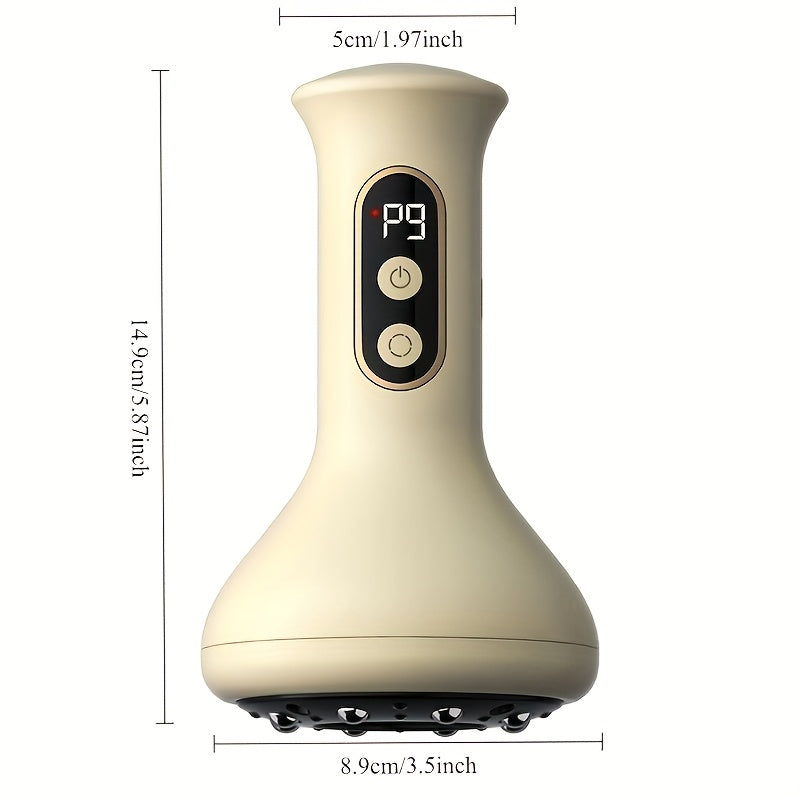 Массажное устройство с регулируемым серебряным шариком на 9 скоростей для ног, спины и рук с перезаряжаемой батареей USB