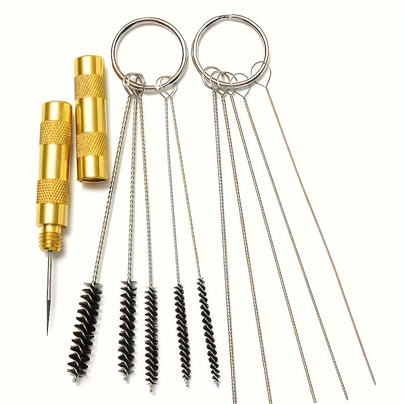 3Pcs Pneumatic Spray Gun Nozzle Cleaning Kit Stainless Steel Needle Brush