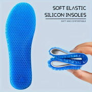 Unisex Silicone Honeycomb Insoles Shock Absorption Anti-Heel Pain Ultra-Soft