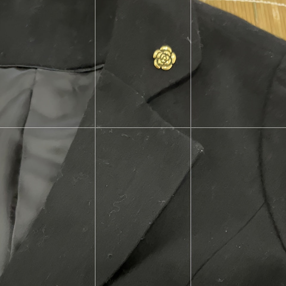 Vintage Alloy Brooch Pins Set with Crown Rose and Cartoon Flower Design