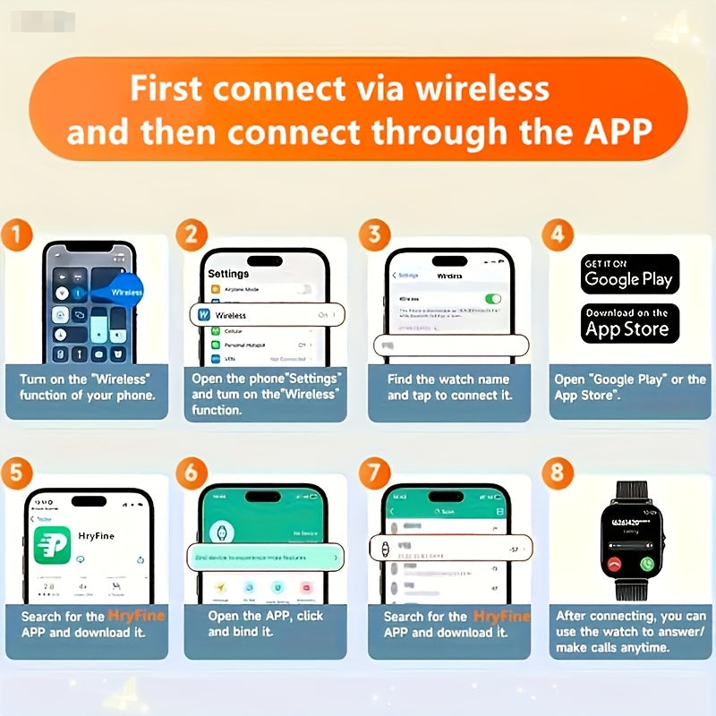 Smartwatch 1.8 Inch HD TFT Display Wireless 5.1 Sports Tracker Silicone Strap