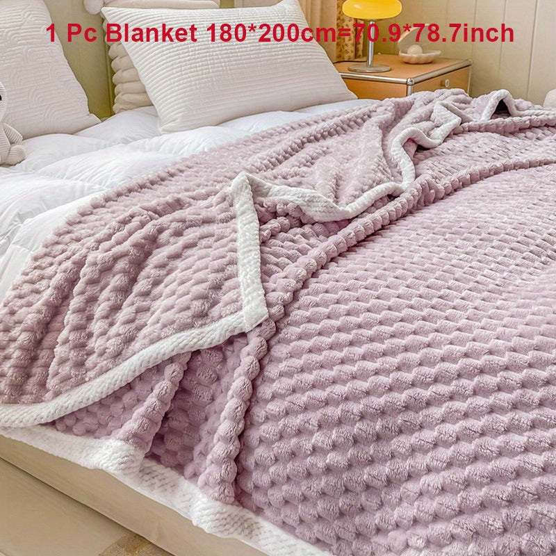 Fleece Blanket for Couch Sofa Bed Camping Travel Cozy Soft Warm Gift