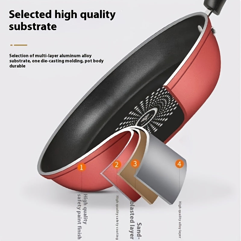 9.45-Inch Cast Iron Frying Pan Non-Stick Smokeless for Induction Gas Camping