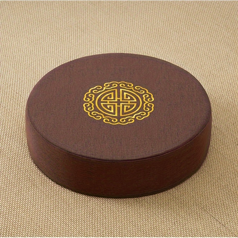 Round Tatami Floor Pillow for Meditation Non-Electrical Woven Fabric Cushion