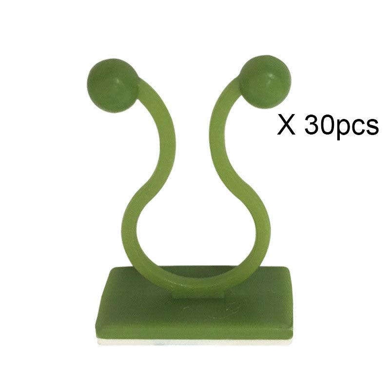 Self-Adhesive Plant Climbing Wall Fasteners Set of 10 or 30 White Garden Vines Support