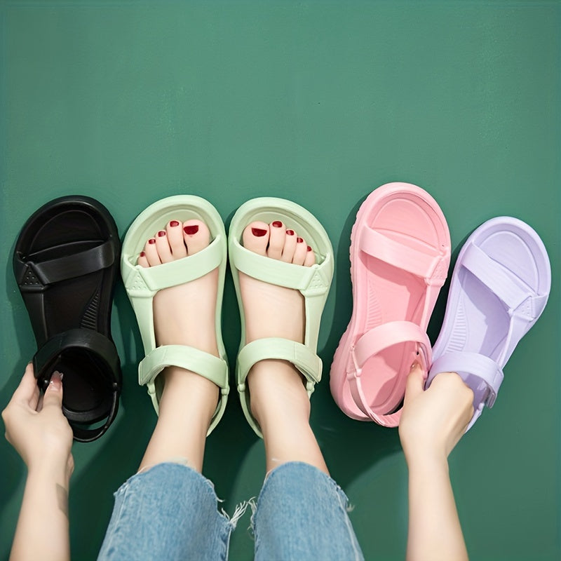 Women's Flat Sandals Open Toe EVA Casual Summer Strappy Sandals in Multiple Colors
