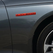 Car Logo Stickers Black Aluminum Alloy Limited Edition Pair