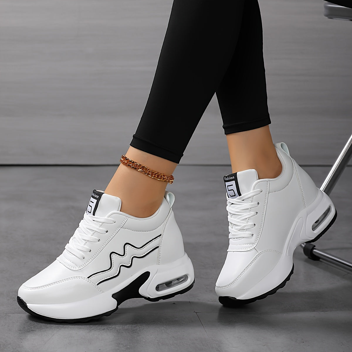 Zapatillas casuales ligeras para mujer blancas, zapatos de caminar de bajo perfil, transpirables y cómodas
