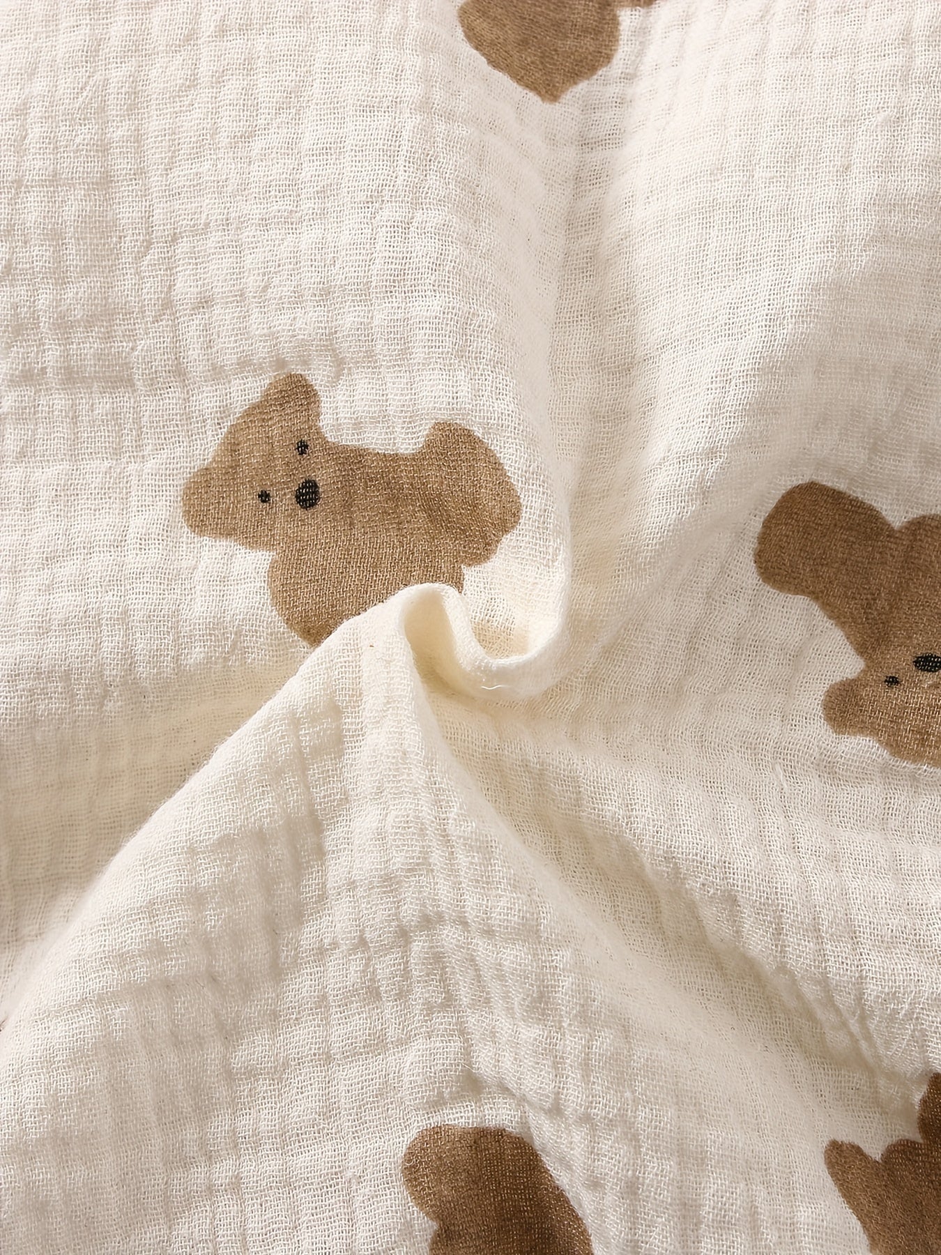 Boys Fall Winter Cotton Long Pant Set with Bear Print Casual Kids Pajama Set