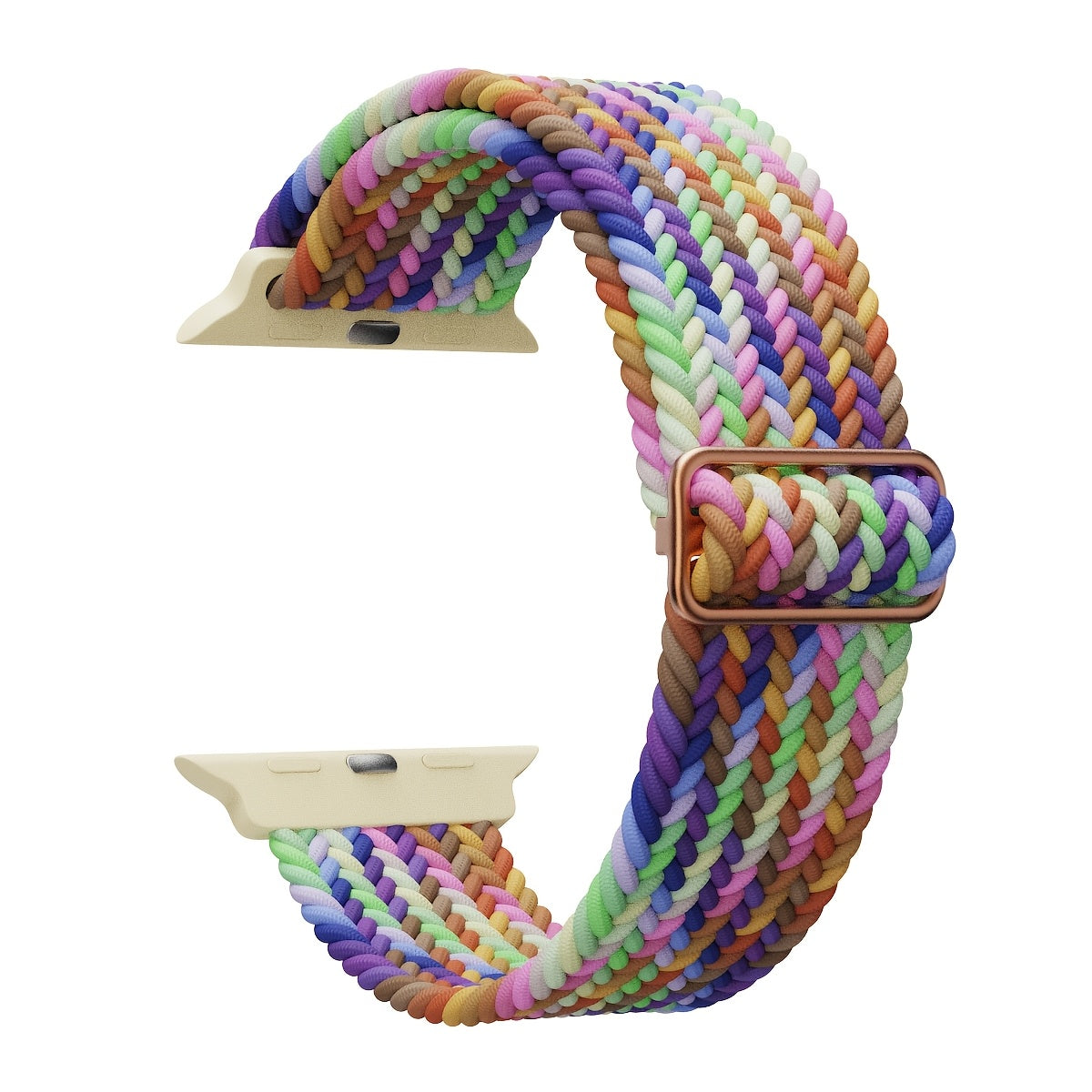 Correa de reloj inteligente trenzada de nylon elástica multicolor para IWatch