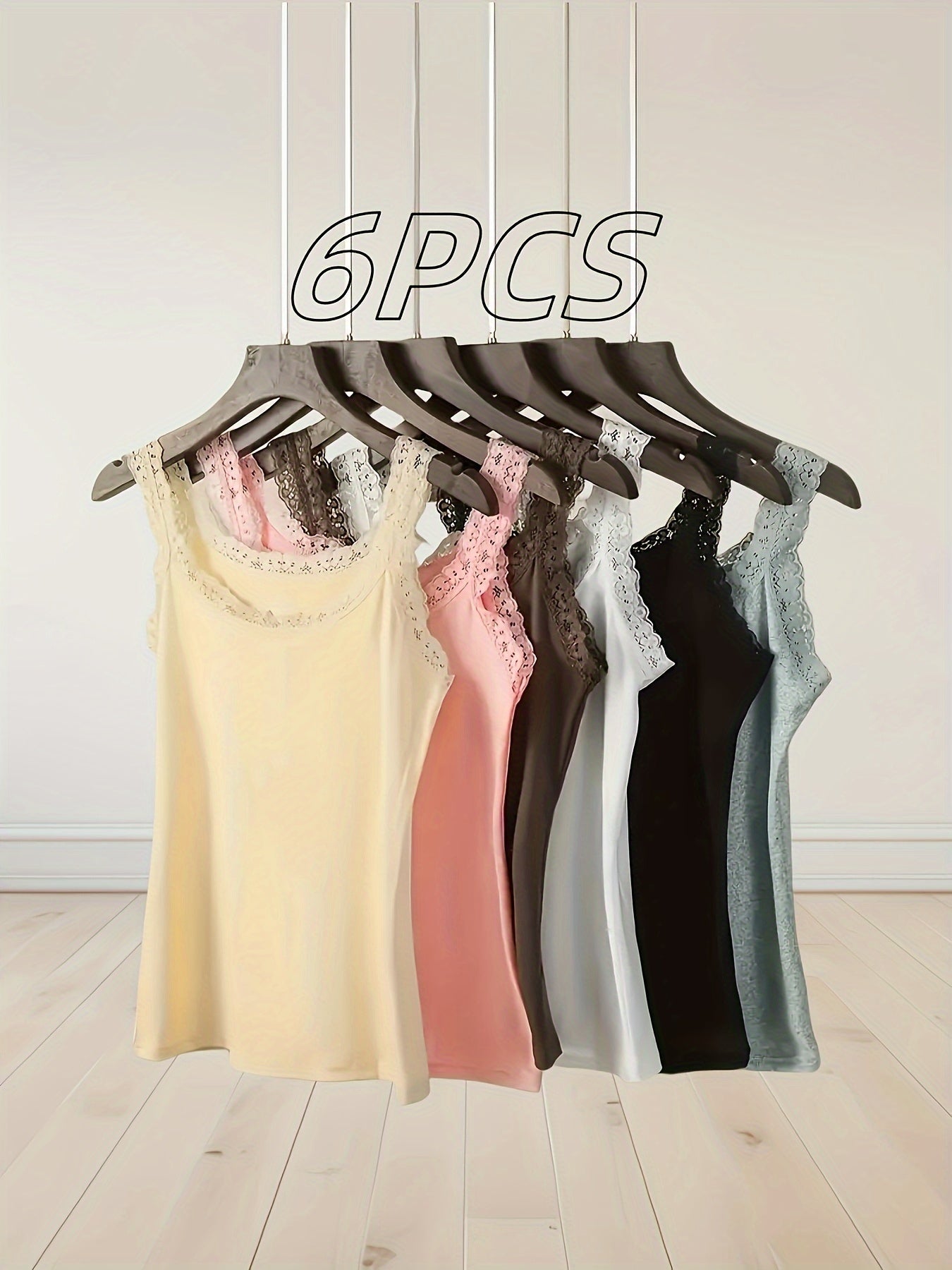 Women's Plus Size Lace Contrast Sleeveless Tank Tops Set with Black and White Trim