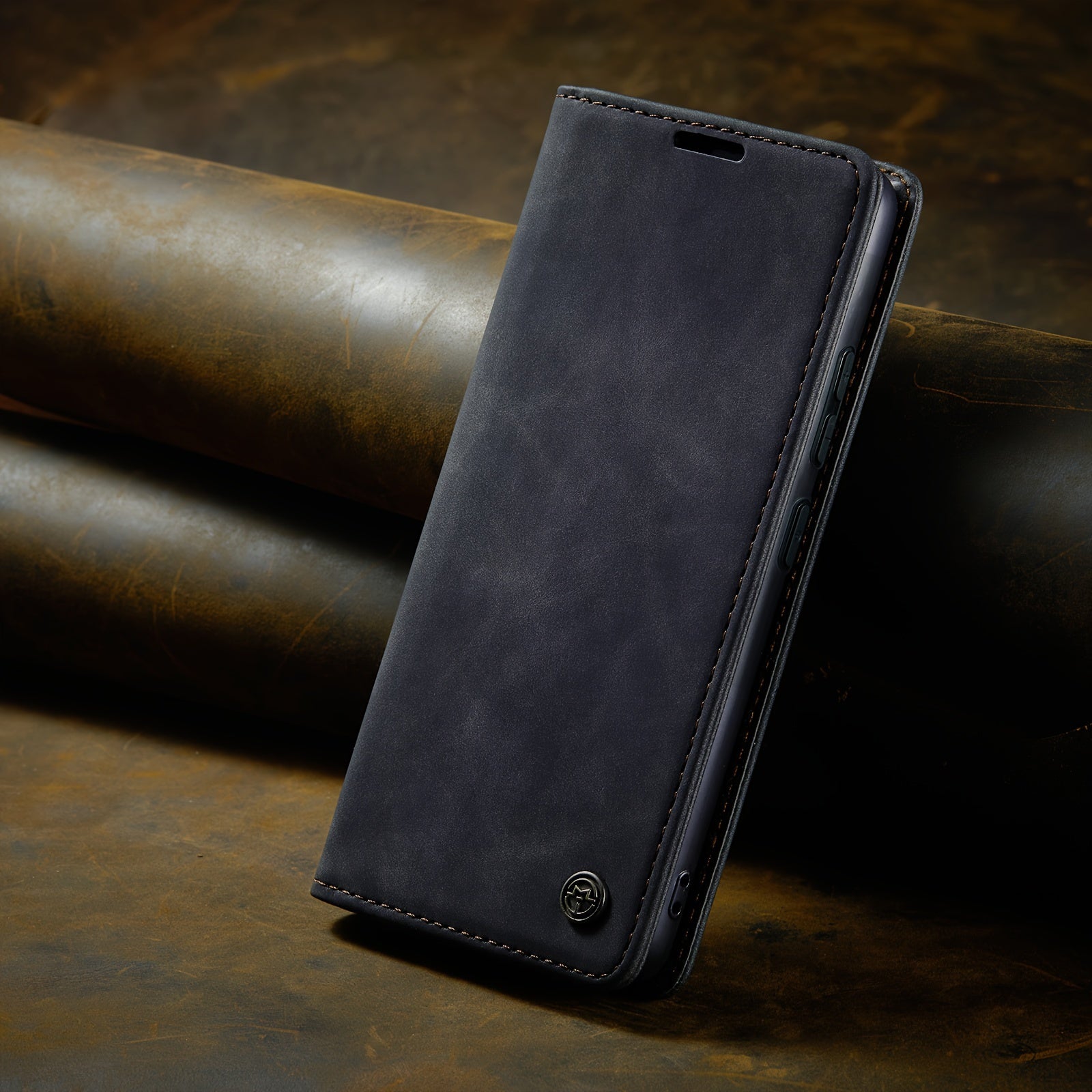 Retro Frosted Faux Leather Flip Phone Case for Samsung Galaxy S21 FE S22 Plus S23 Ultra S24 Ultra S25 S25 Plus