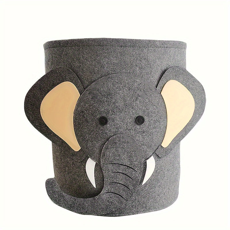 Cartoon Animal Fabric Storage Basket for Toys Clothes Shoes Folding Organizer