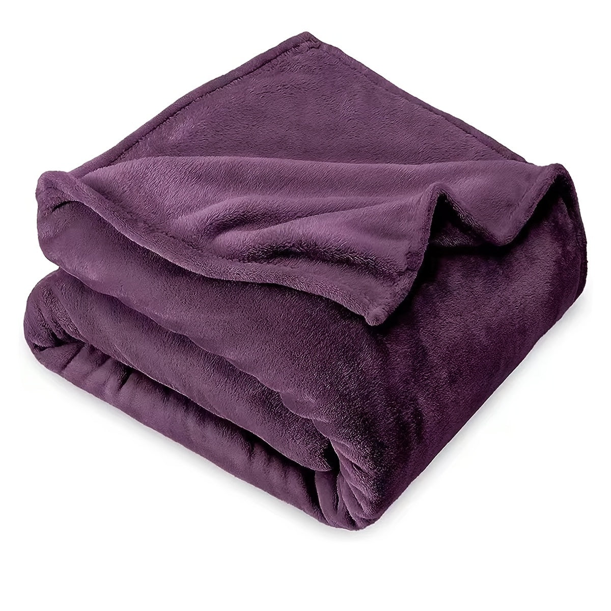 Purple Plush Blanket Large Double Super Soft Bohemian Style
