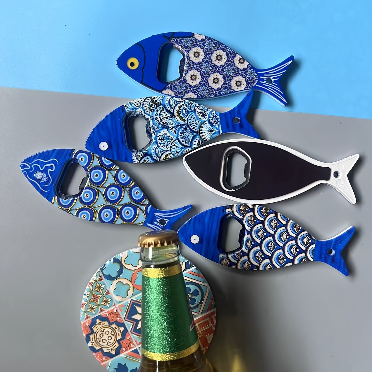 Fish-Shaped Magnet Bottle Opener for Refrigerator Decoration No Power Needed
