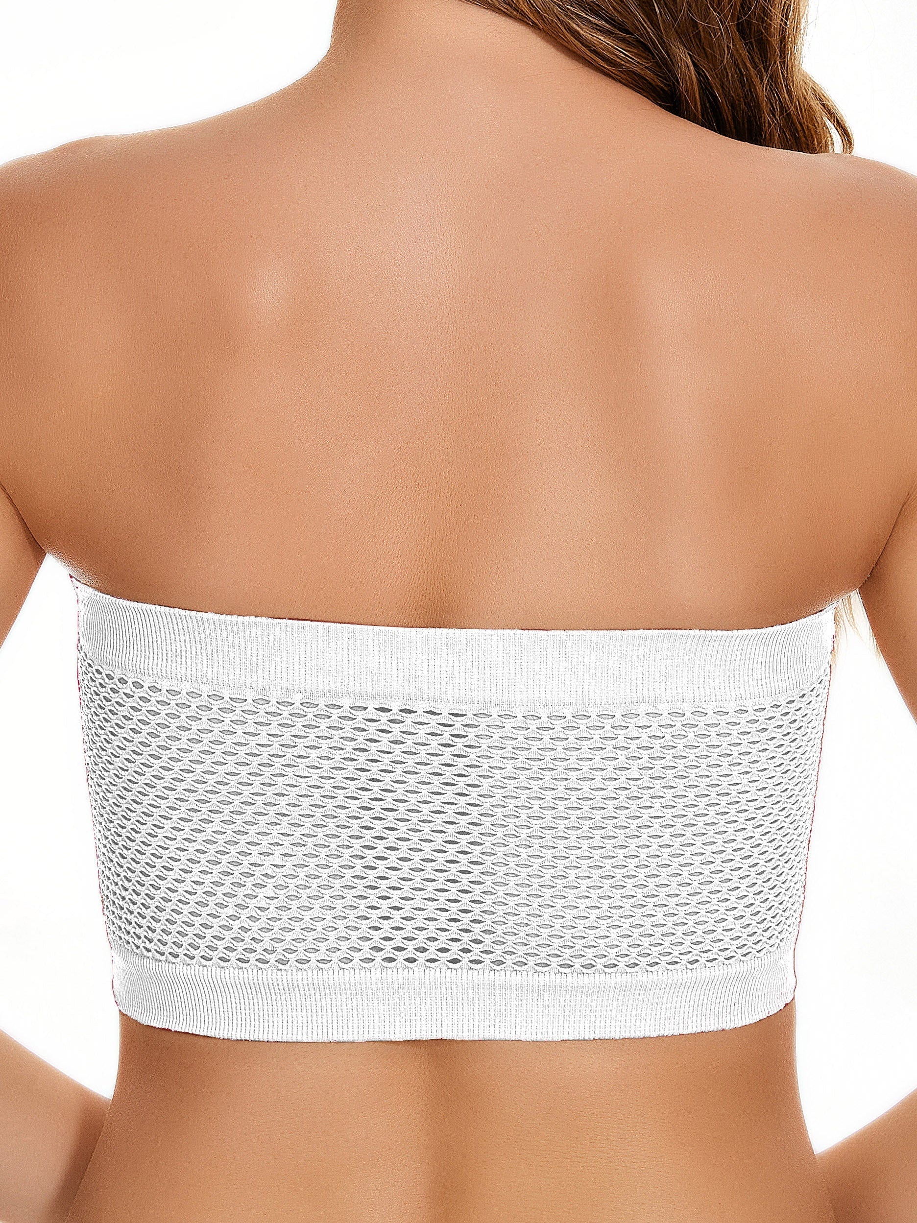 Women's Strapless Bandeau Bra Full Coverage Breathable Comfortable