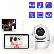 Nopesh HD Умная Монитор Камера с Инфракрасным Ночным Видением, 720p Видео, Двусторонний Аудио, Обнаружение Температуры, Колыбельные, 3500mAh Перезаряжаемая Батарея, Панорамный Наклон Удаленного Управления, Совместимость со Смартфонами - 1шт