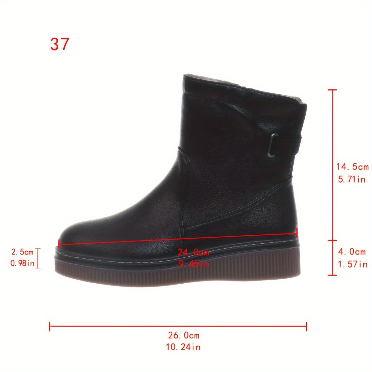 Women's Rubber Combat Boots Winter Warm Waterproof Non-Slip Corduroy Lined