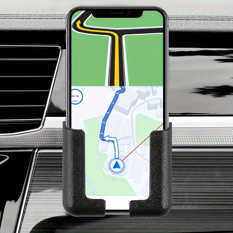 Kenglikli ikki teshikli avtomobil telefon tutqichli PVC panelga o'rnatiladigan qattiq o'rnatish bilan Qasrli qorli manzara dizayni