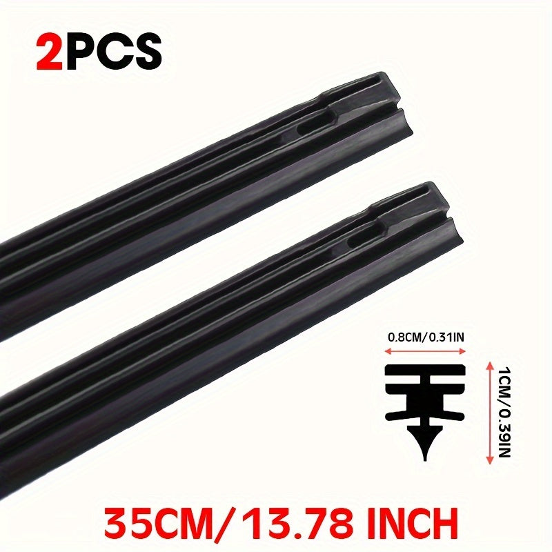 2pcs Rubber Wiper Blade Insert Refills Soft 8mm Fit 14-28 Inch Car Auto Accessories