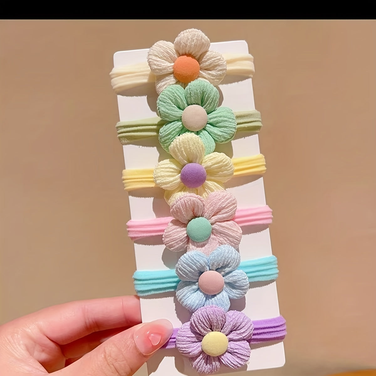 Милые резинки для волос в виде цветов для детей, с высокой эластичностью и не повреждают волосы. Идеальный аксессуар для волос для девочек.