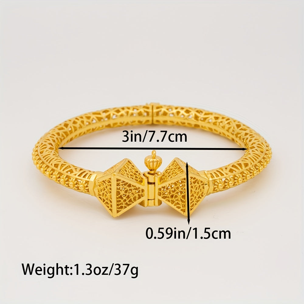 Women’s Copper Cuff Bracelet Ethnic Style Open Bangle for Weddings and Daily Wear