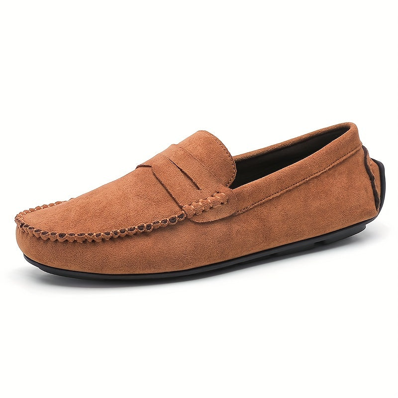 Men's Casual Loafers Fabric Slip-On Non-Slip Round Toe Comfortable Durable Shoes