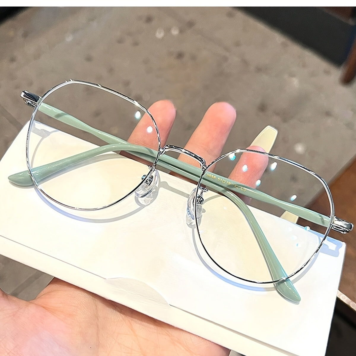 Round Glasses for Men Women Blue Light Protection Milk Coffee PC Frame Elegant Design