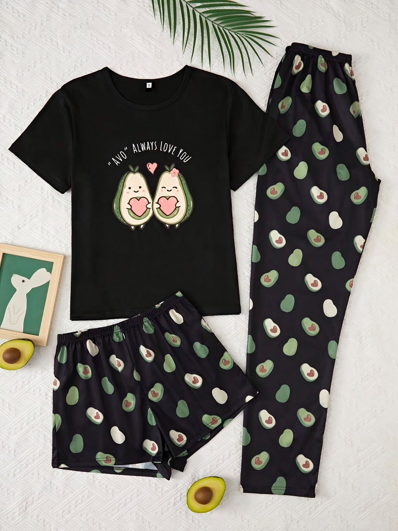 O'smir qiz uchun multfilm printli pijama to'plami