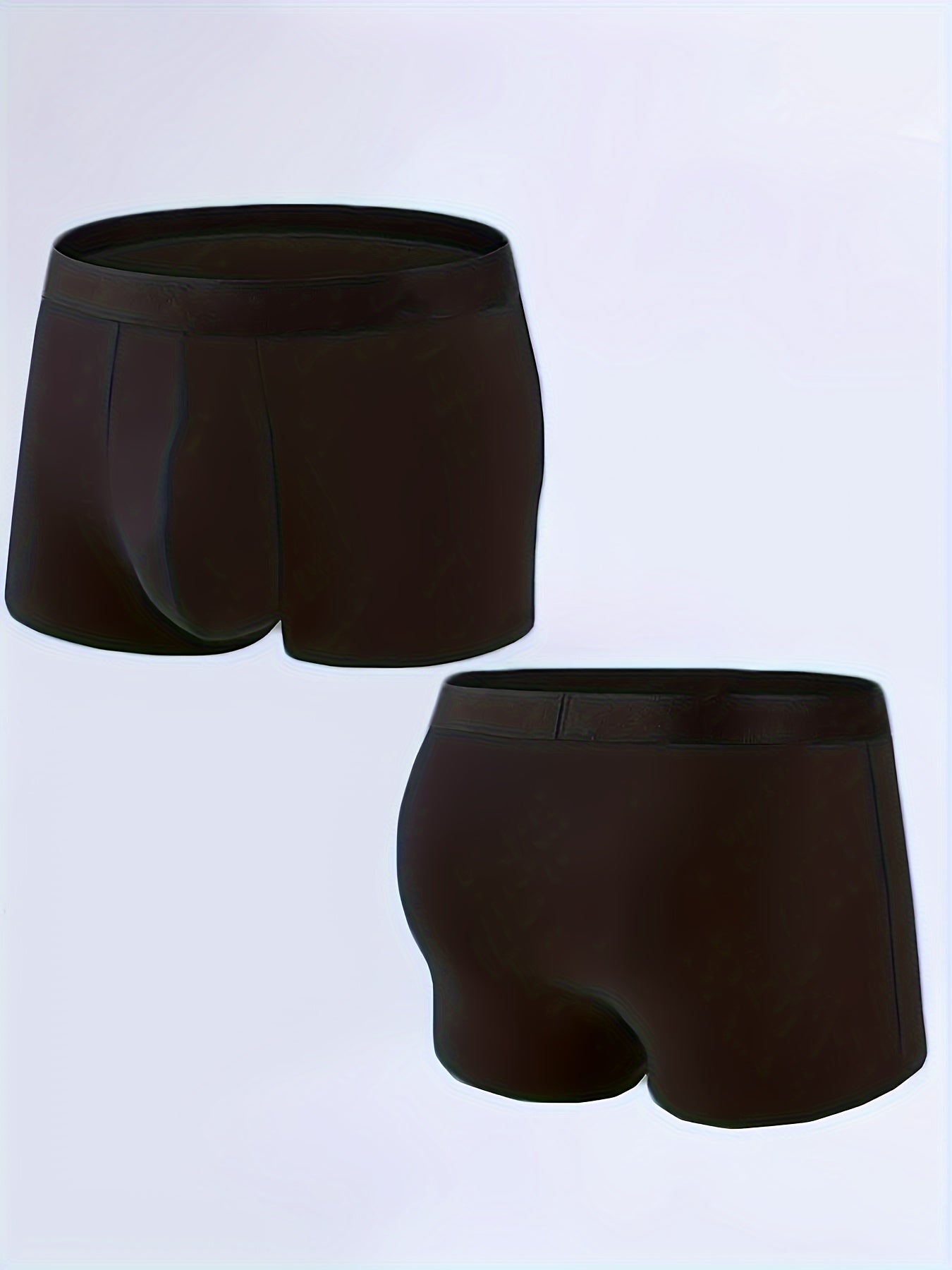 Men's Solid Color Boxer Briefs Breathable Stretch Polyester Elastic Waistband Pack of 10