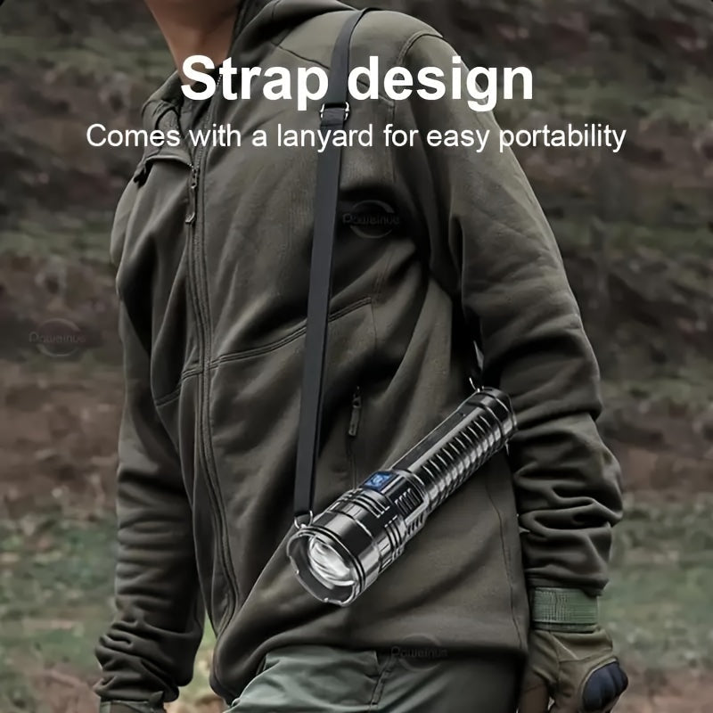 1500 Lumens LED Flashlight USB Rechargeable Zoomable COB Tail Light for Camping Hunting Outdoor