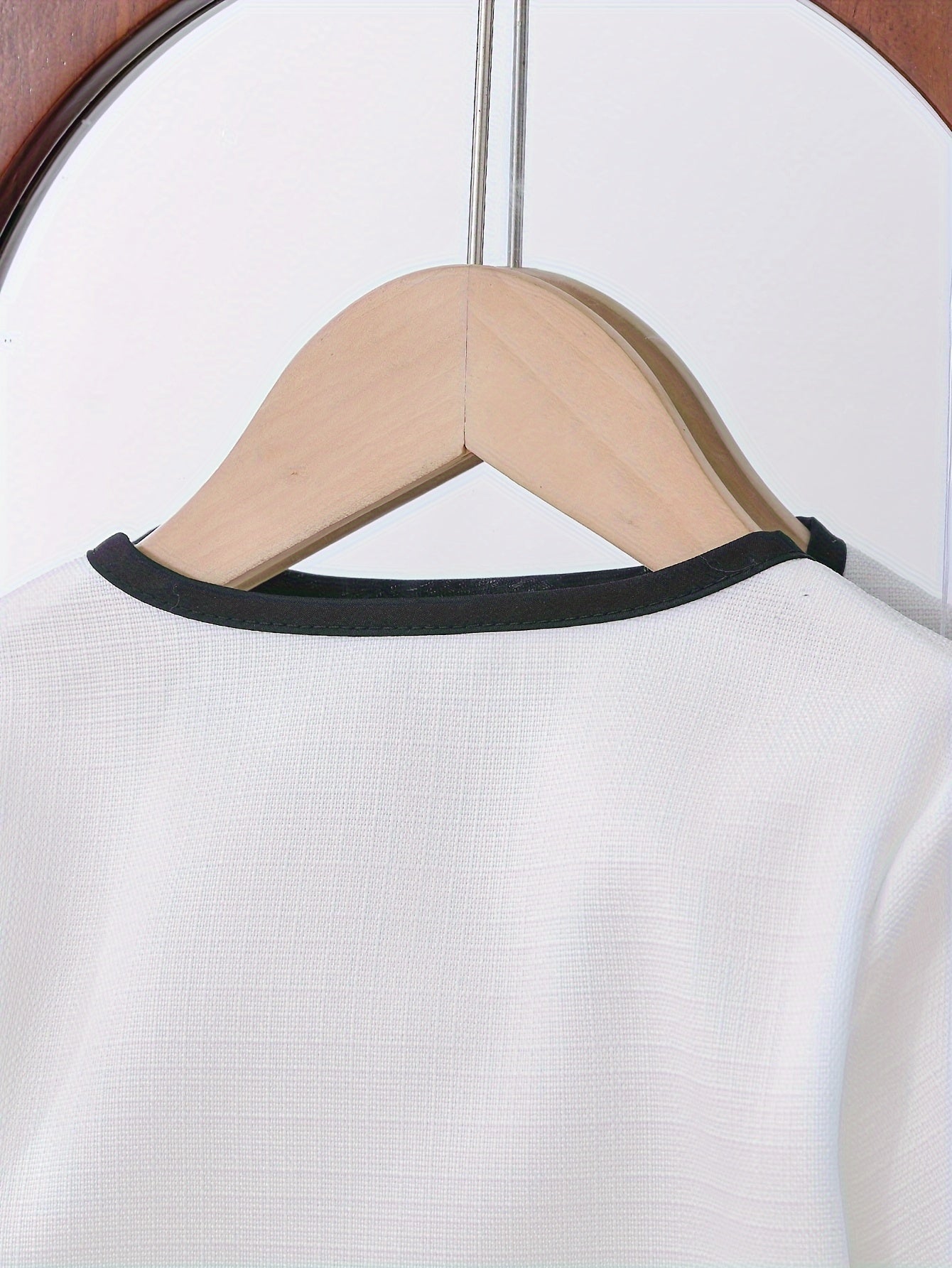 Girls Two-Piece Set with Tweed Top and A-Line Skirt for Spring and Fall