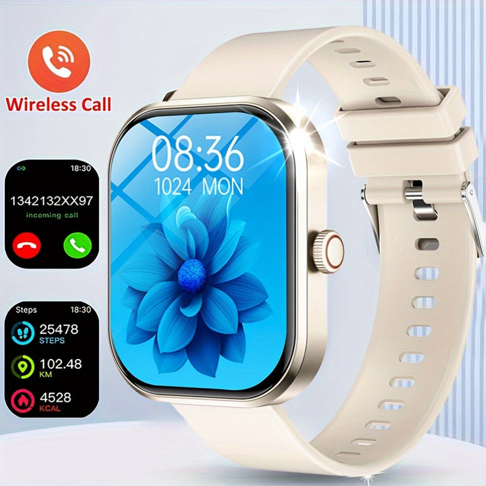2024 Smart Watch HD Display Full Touch Screen Call Text Fitness Tracker Pedometer