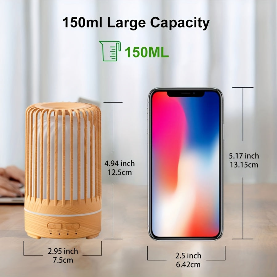 Ultrasonic Essential Oil Diffuser with 7-Color Night Light for Bedroom and Office