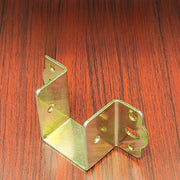 Set of 4 Steel Bed Frame Hinges, Galvanized Metal Corner Brackets, Easy Install