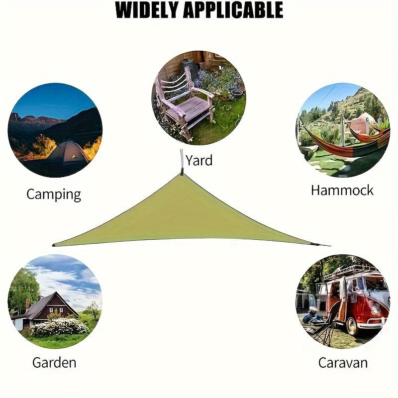 Outdoor Triangle Canopy Sunshade for Terrace Garden Yard Deck Foldable Rain Sun Protection